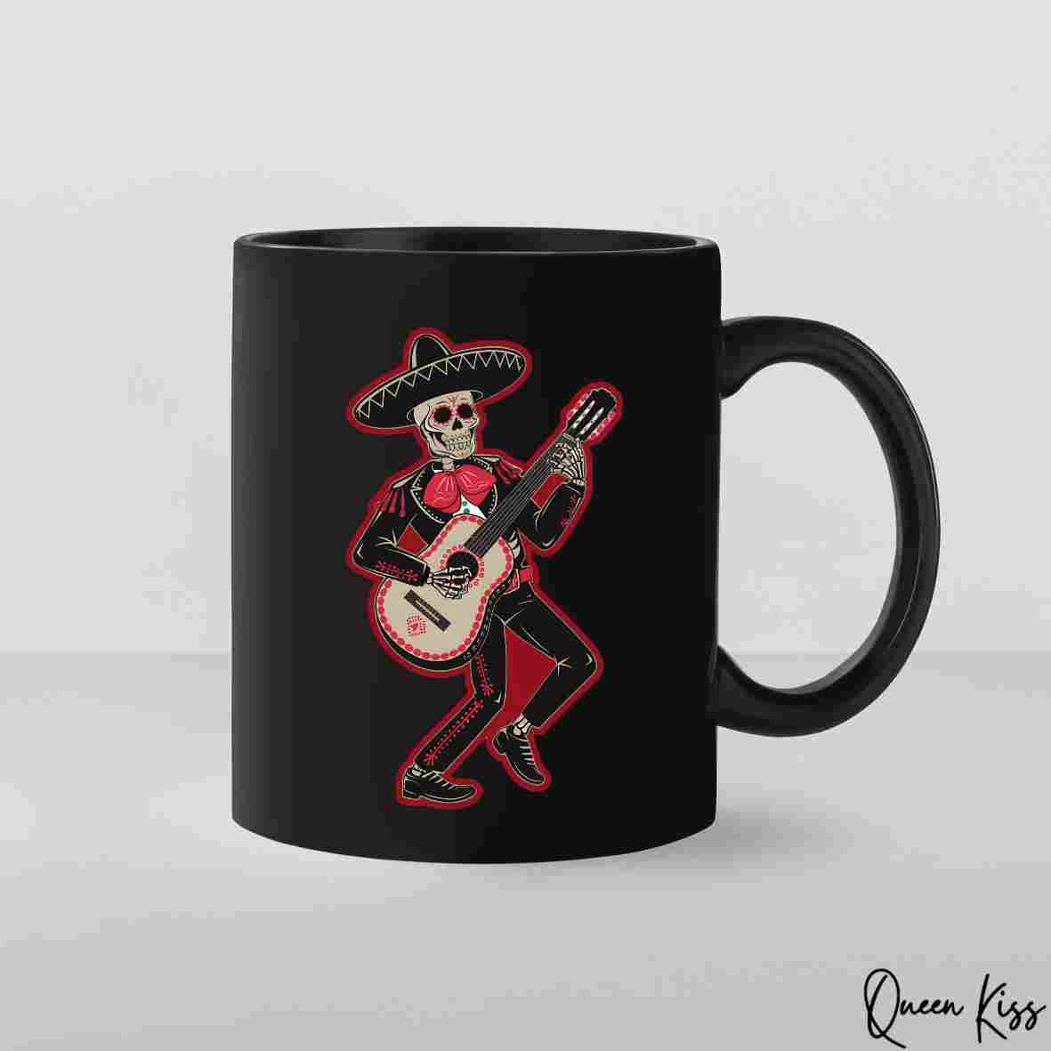 Cute Skeleton musician Sticker, Waterproof Glossy Sticker, Vinyl Sticker, Laptop Phone Notebook Mug Sticker -- Creep it's real