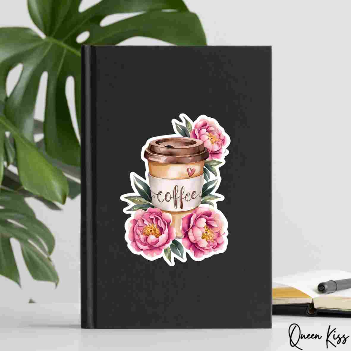 Cute Love coffee Sticker, Waterproof Glossy Sticker, Vinyl Sticker, Laptop Phone Notebook Mug Sticker -- When I need a coffee