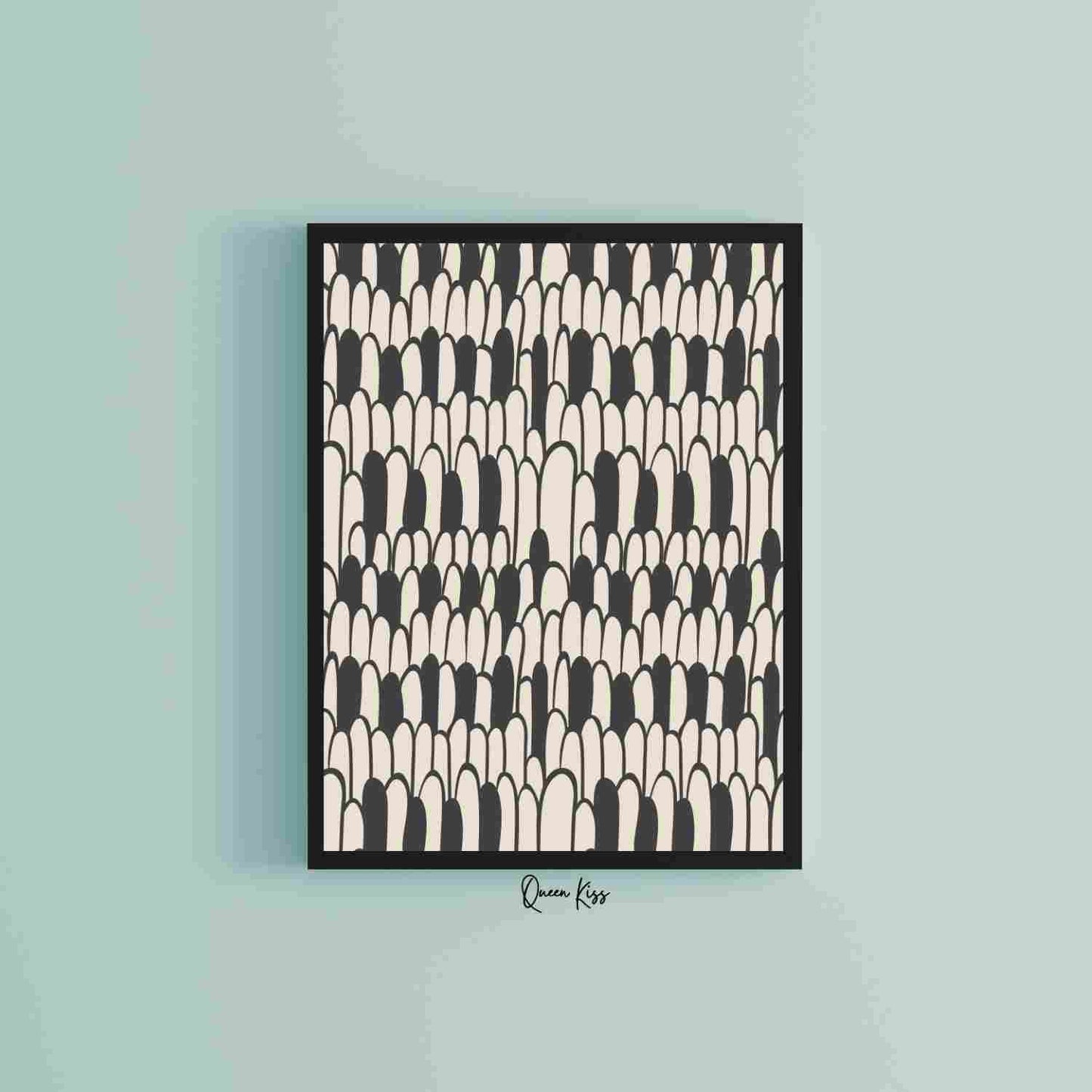 Abstract Geometric Pattern Black Beige Rocks Wall Art, Minimalist Instant Printable Poster, Modern Home Aesthetic Decor, Nature Inspired Art
