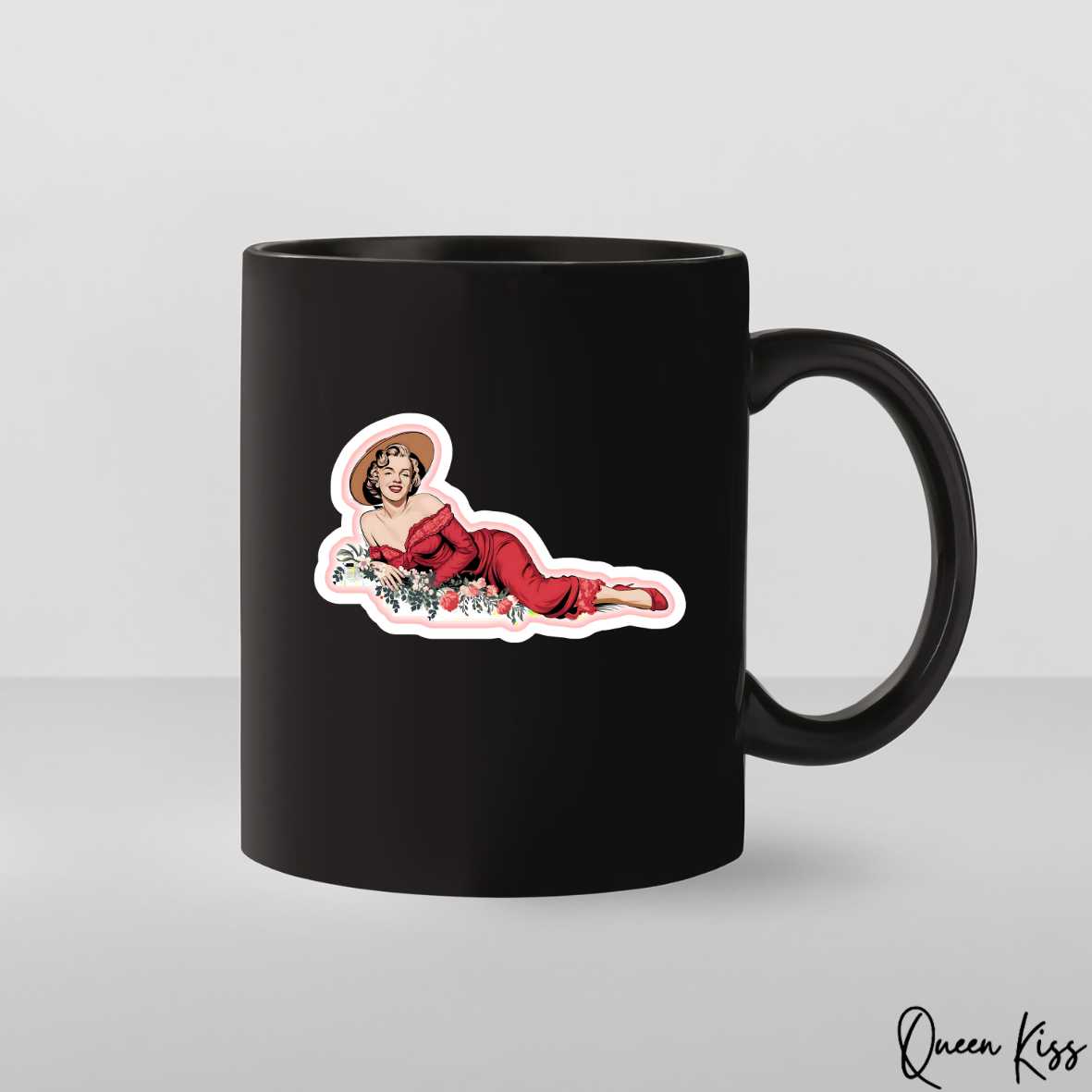 Cute Marilyn Maroe Sticker, Waterproof Glossy Sticker, Vinyl Sticker, Laptop Phone Notebook Mug Sticker -- Great artist