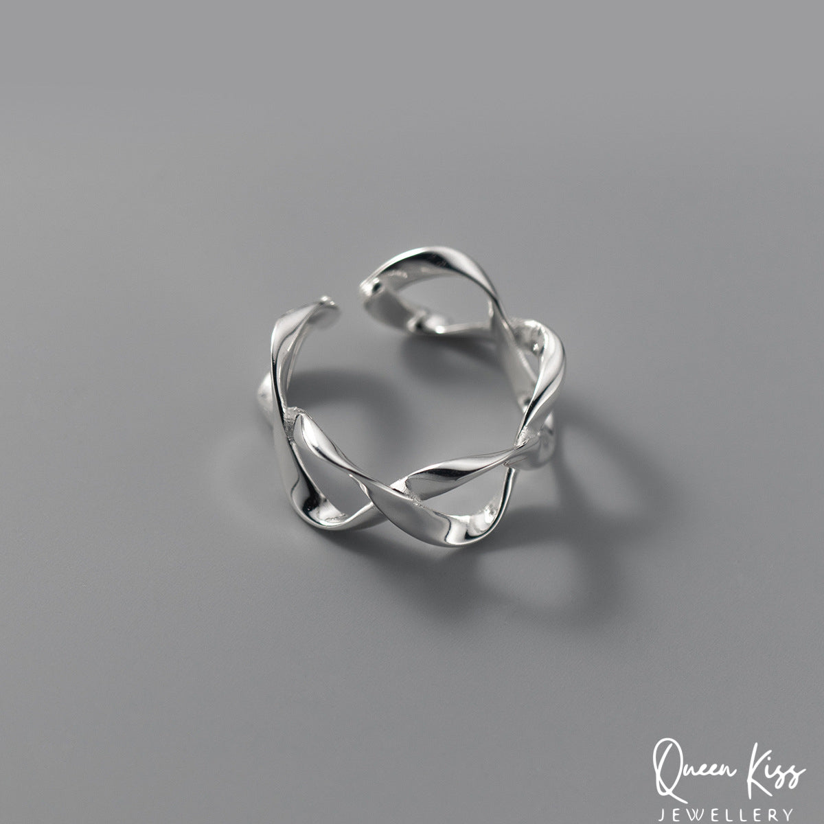 Cool Quirky Adjustable X Silver Ring -- See You Again