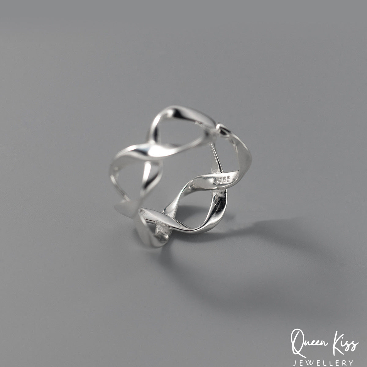 Cool Quirky Adjustable X Silver Ring -- See You Again