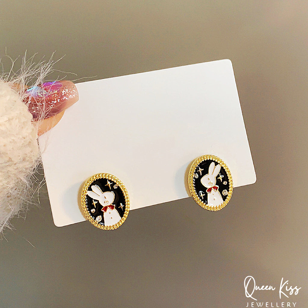 Super Adorable Cute Rabbit Bunny Stud Earrings - Look At Me!!