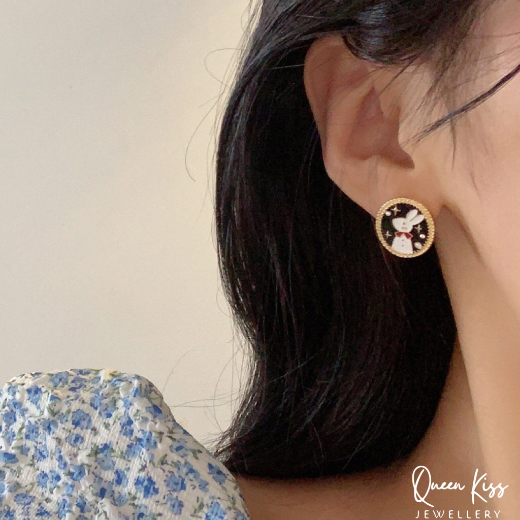 Super Adorable Cute Rabbit Bunny Stud Earrings - Look At Me!!