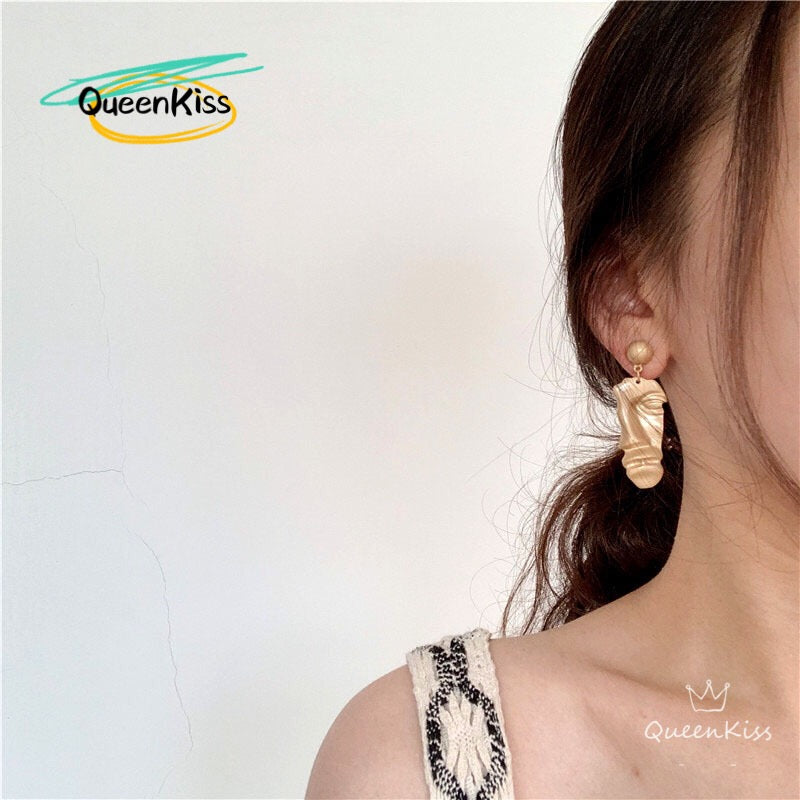 Design Modernist Art People Drop Earrings -- Privilege!!!
