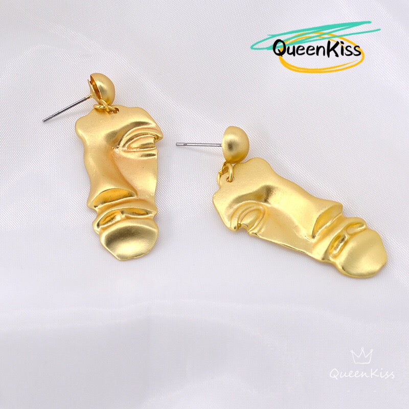 Design Modernist Art People Drop Earrings -- Privilege!!!