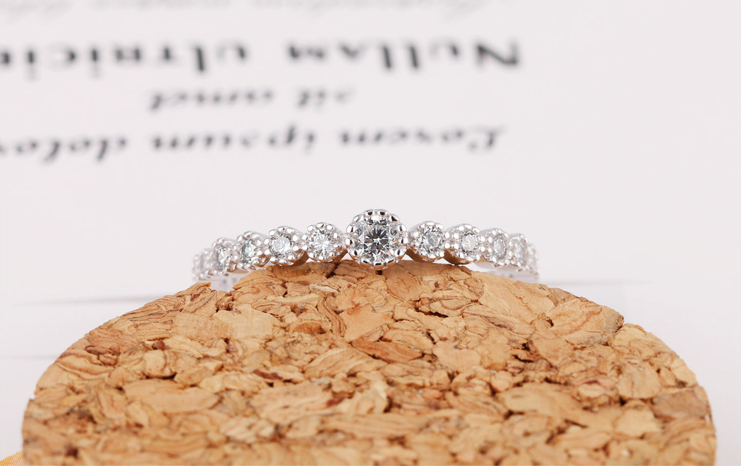 Gorgeous Dazzle Cubic Zircon Central Star Adjustable 925 Sterling Silver Ring
