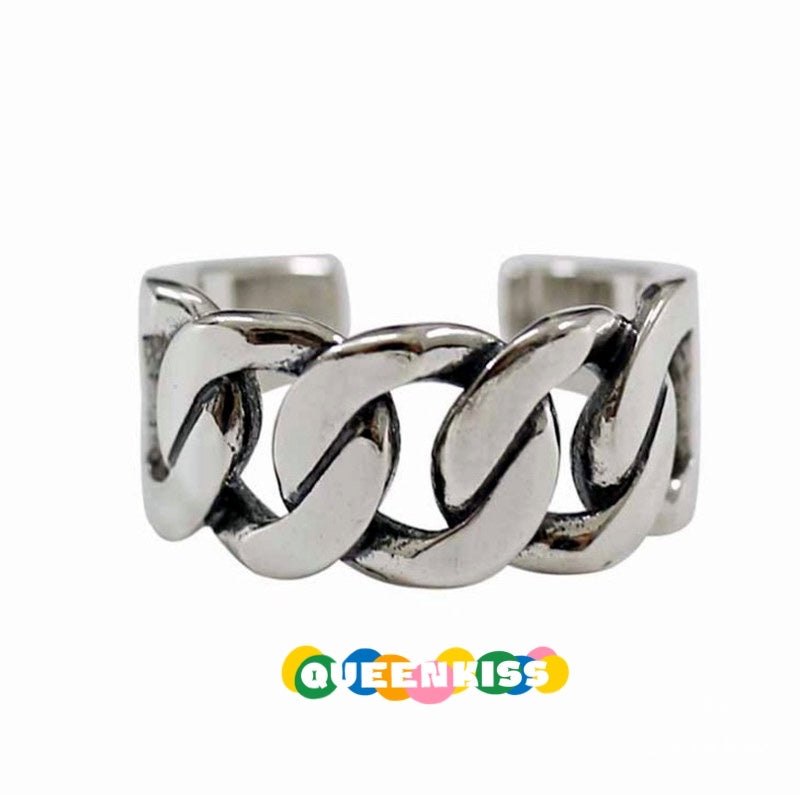 Cool Quirky Adjustable X Silver Ring -- See You Again