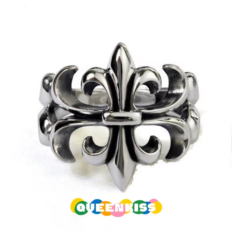 Vintage Cross Adjustable Silver Ring
