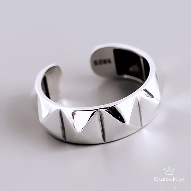 Cool Quirky Adjustable Silver Ring -- Words