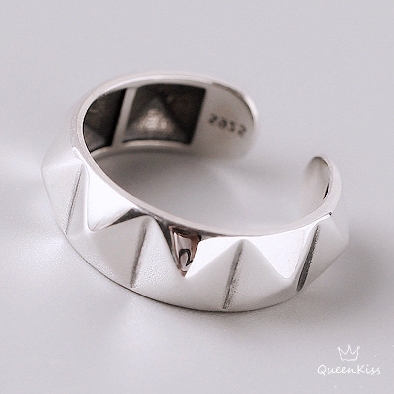 Cool Quirky Adjustable Silver Ring -- Words