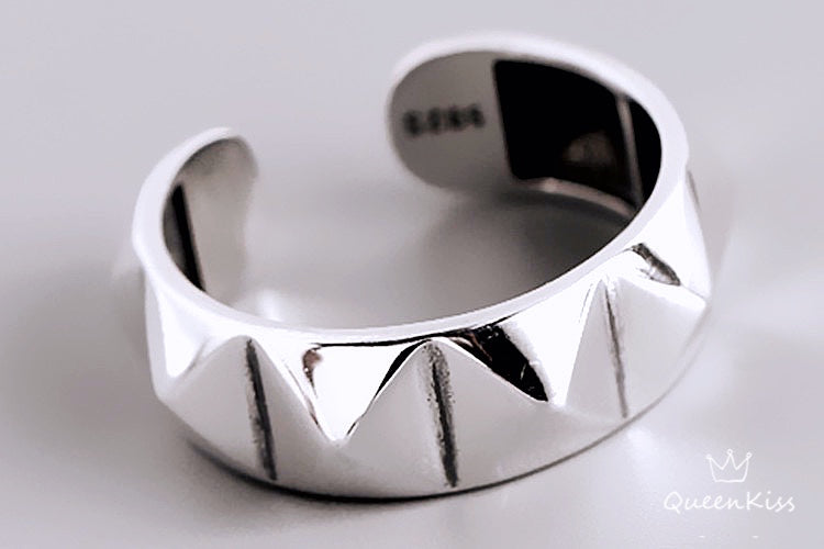 Cool Quirky Adjustable Silver Ring -- Words