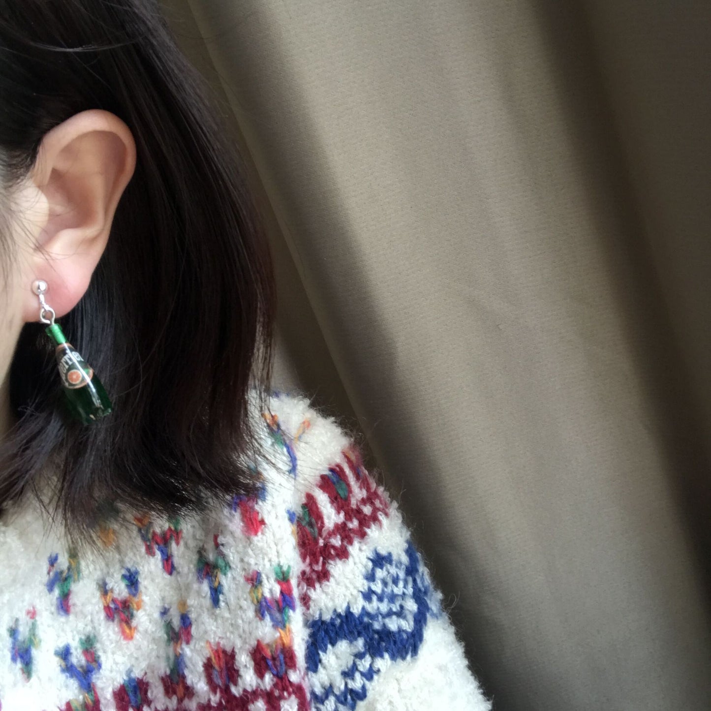 Adorable Perrier Water Bottle Light Earrings -- Be Simple!!