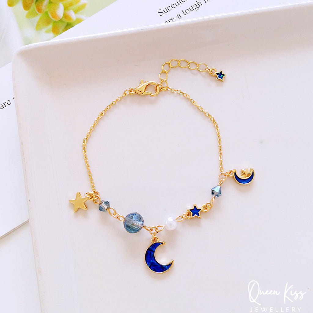 Romantic Stars and Moon Night Bracelet - Twinkle twinkle little star!