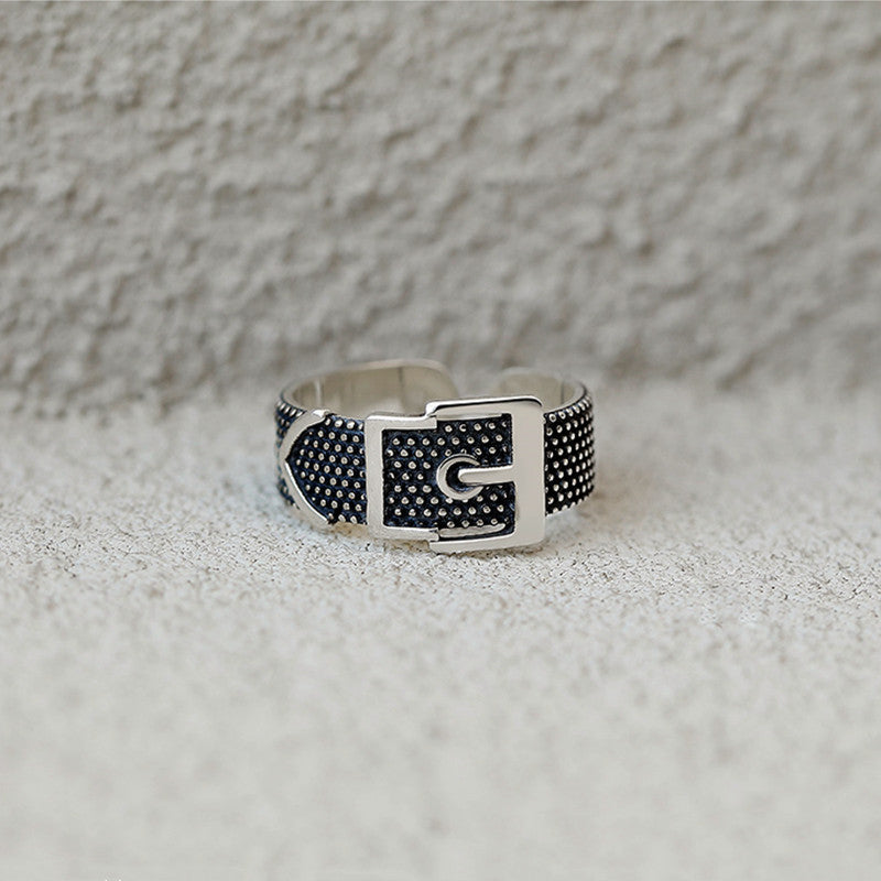 Vintage Quirky Cool Adjustable Silver Ring Belt -- Simply the Best