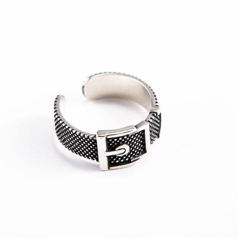 Vintage Quirky Cool Adjustable Silver Ring Belt -- Simply the Best