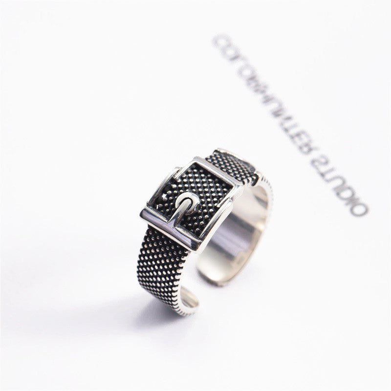 Vintage Quirky Cool Adjustable Silver Ring Belt -- Simply the Best