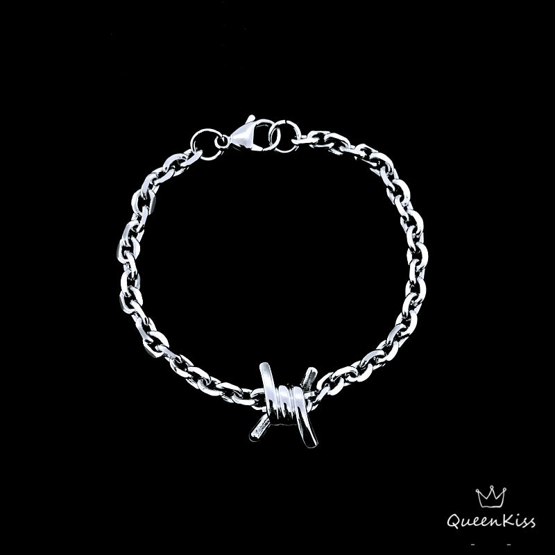 Funky Punk Stainless Steel Cool Style Chain Silver Bracelet -- Magic Moment!!