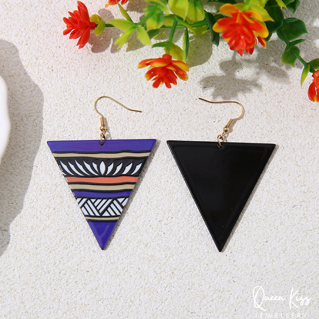 Mysterious Triangle Totem Earrings - Infinite Love!!