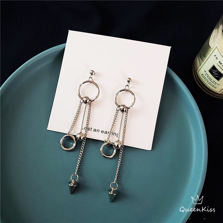 Circles and Ball and Arrow Silver Earrings -- Be Cool!!
