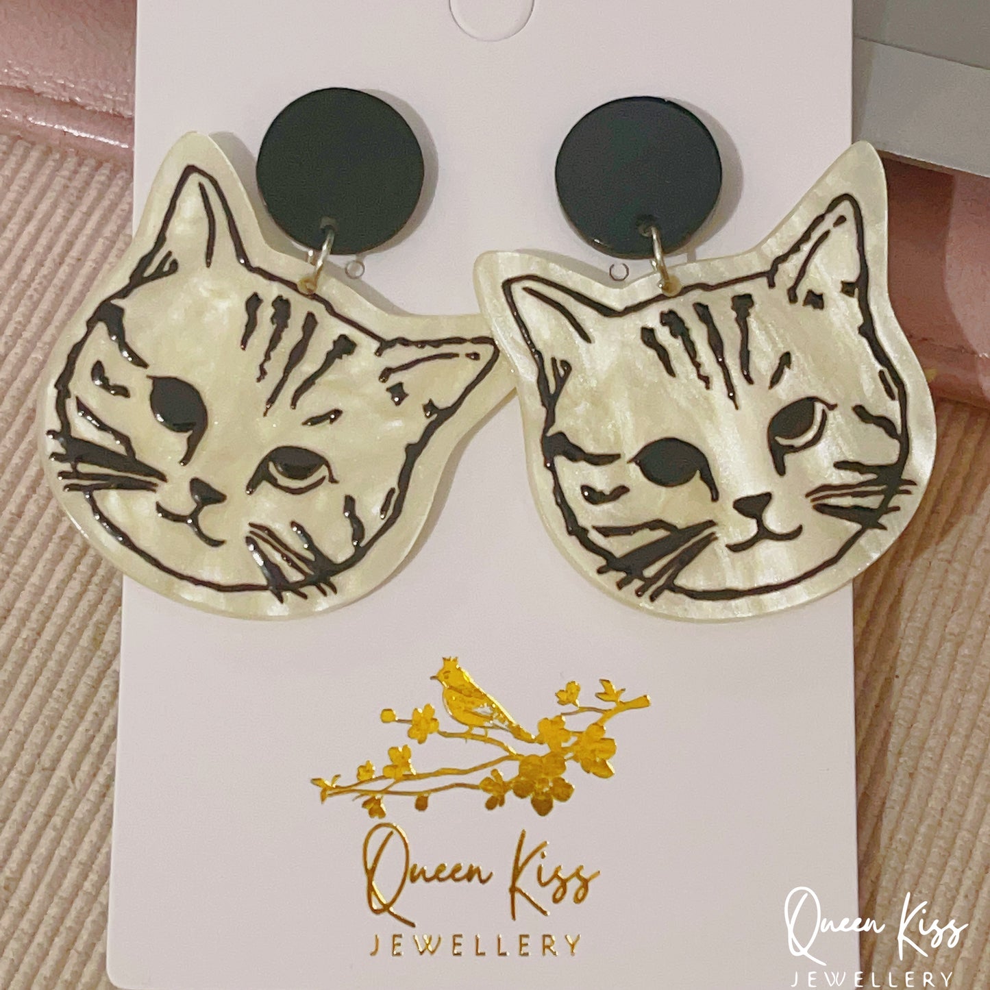 Super Light Acrylic Cute Kitty Cat Earrings - E Meow Me!!