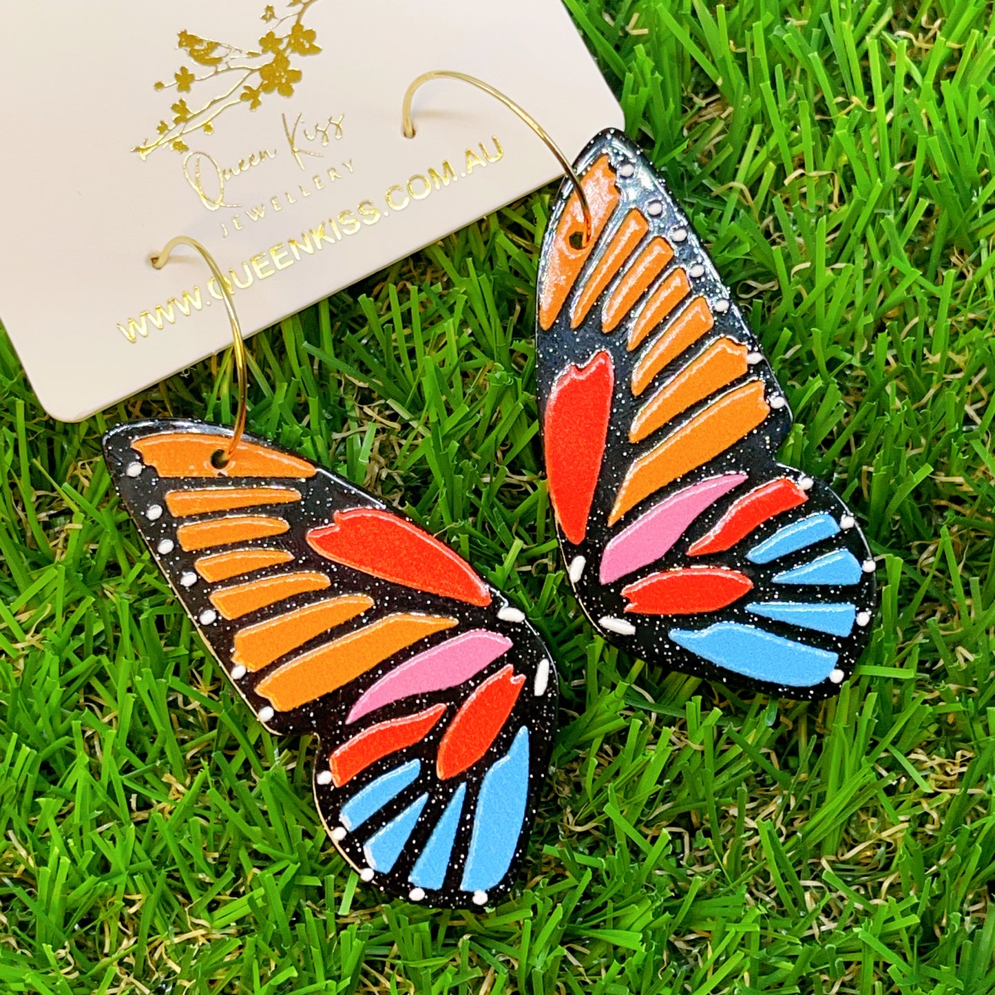 Cute Light Trendy Laser Cut Colour Romantic Butterfly Earrings - Butterfly Effect!!