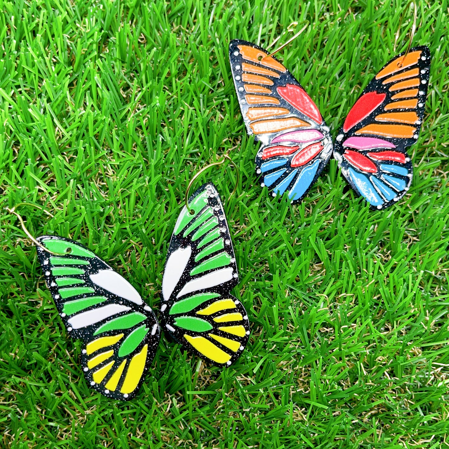 Cute Light Trendy Laser Cut Colour Romantic Butterfly Earrings - Butterfly Effect!!