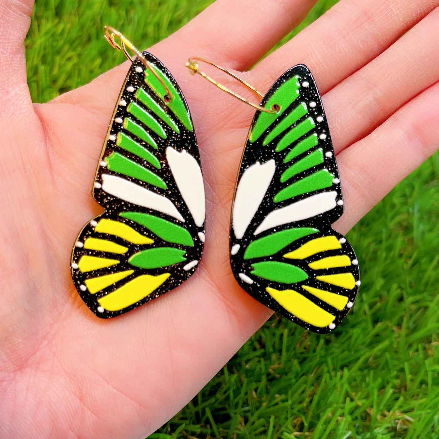 Cute Light Trendy Laser Cut Colour Romantic Butterfly Earrings - Butterfly Effect!!