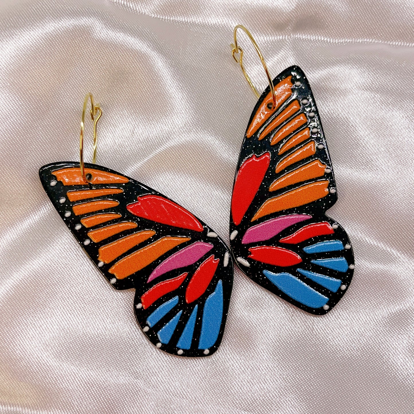 Cute Light Trendy Laser Cut Colour Romantic Butterfly Earrings - Butterfly Effect!!