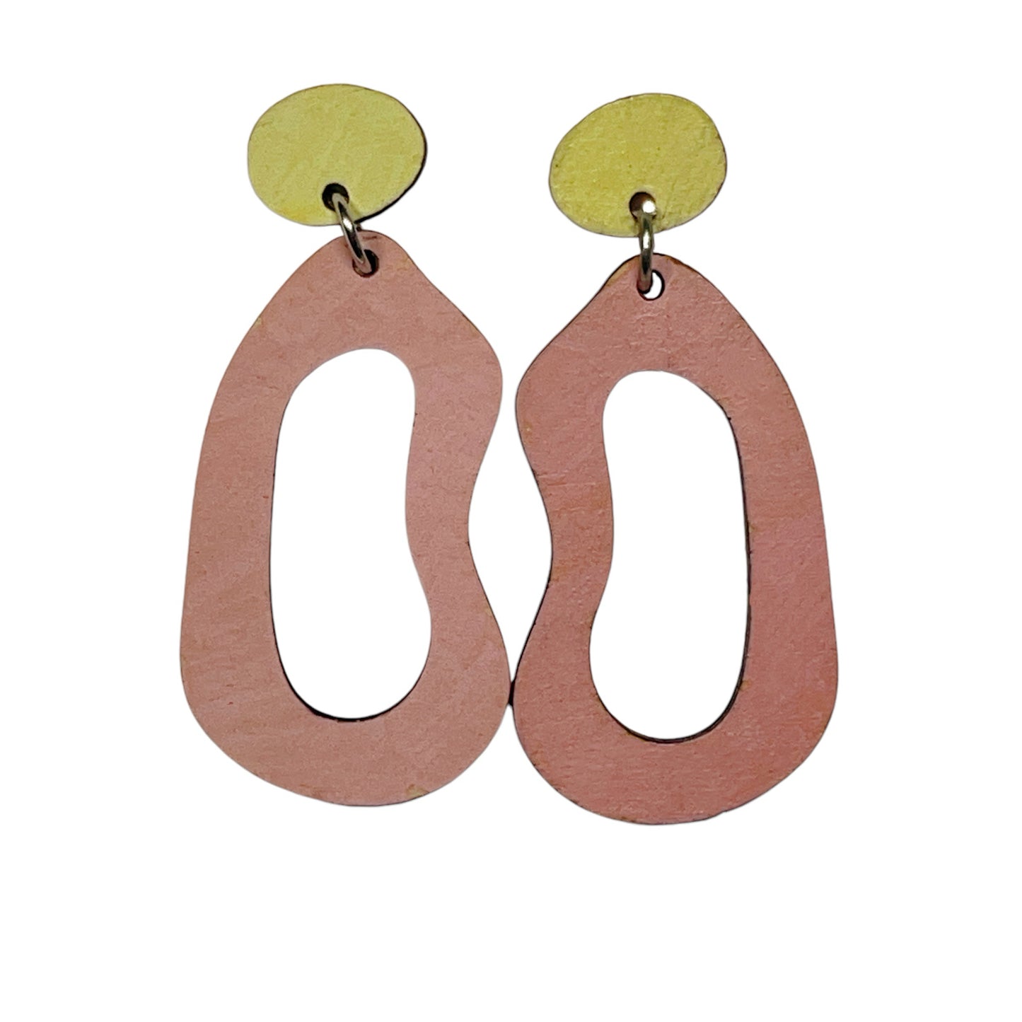 Boho Earrings Matt Finishing Lilac and Pink Earrings