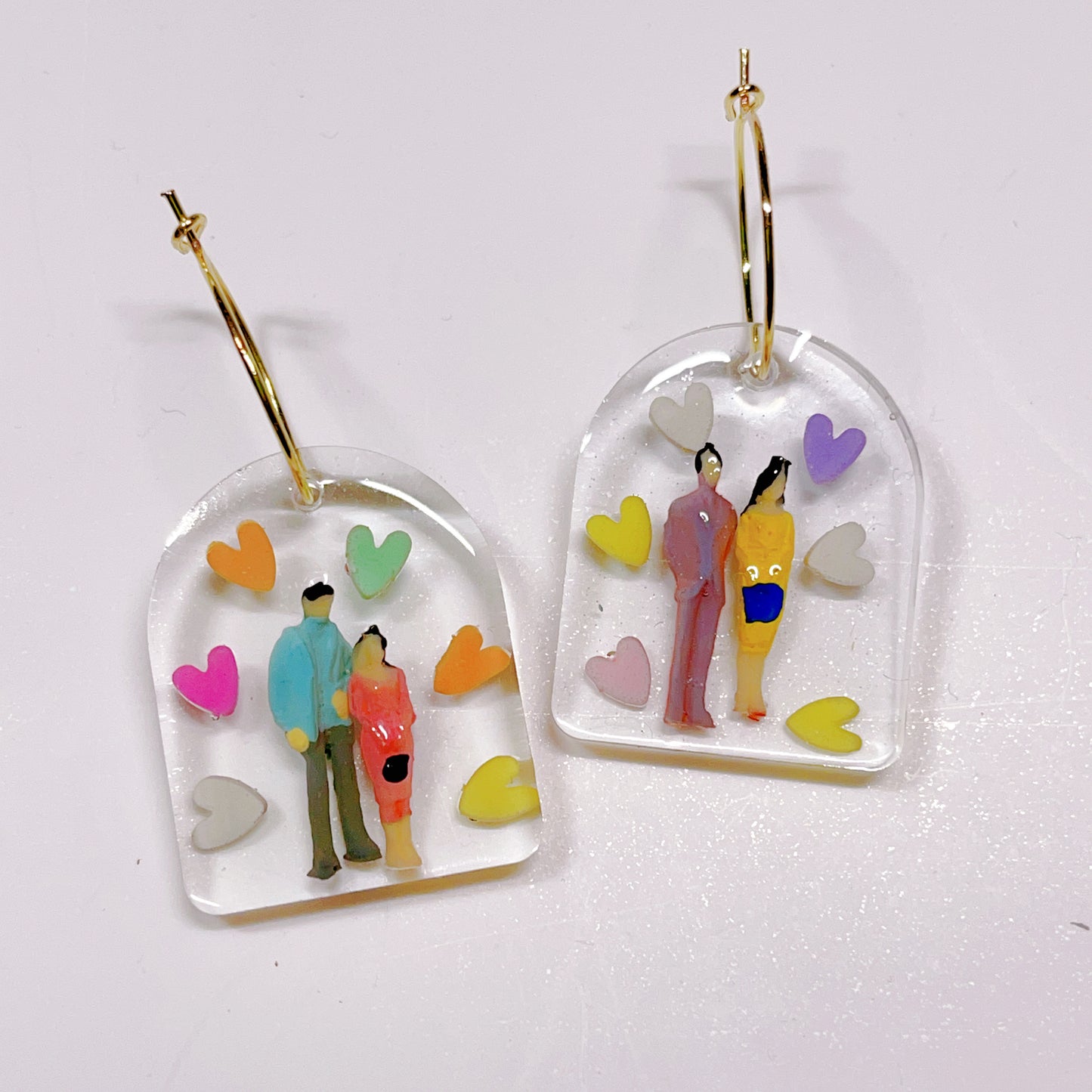 Happy Valentine Romantic Lovely Couple Boyfriend Girlfriend Dating Earrings Gift for Her - Good Romance