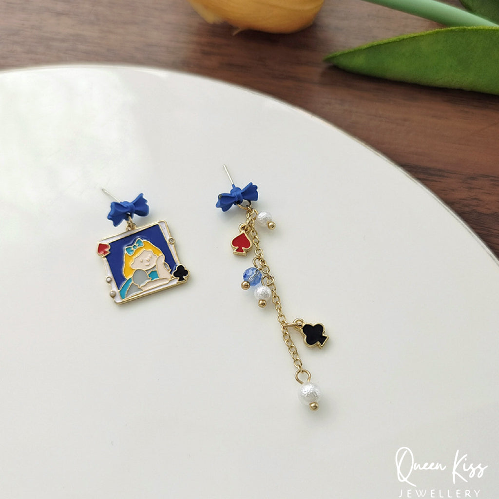 Cute Adorable Princess Theme Earrings Snow White Cinderella Little Red Riding Hood Mermaid Lovely Earrings - Once Upone A Time!