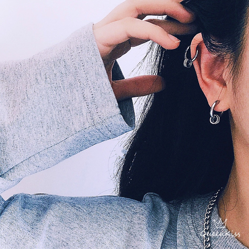 Cool One Pair of Hoop Circle Earrings, Diameter 10mm 14mm 18mm Hoop Earrings,Modern Hoop, Minimal Hoop Earrings, Gift for her and him