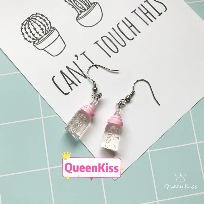 Super Sweet Cute Milk Bottle Baby earrings -- Cutest Things!!