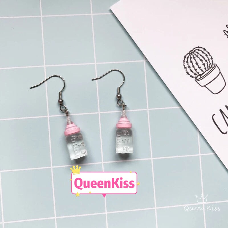 Super Sweet Cute Milk Bottle Baby earrings -- Cutest Things!!