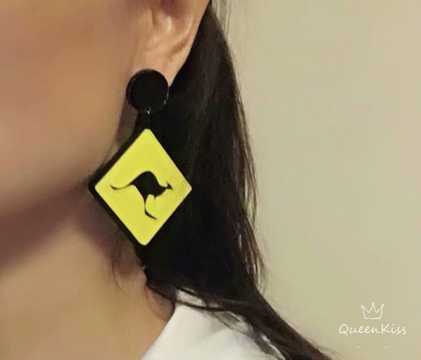Cute Light Trendy Yellow Board Kangaroo Party Earrings - Call me Sexy!!