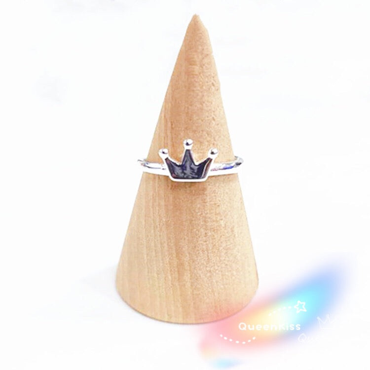 Vintage Queen Crown Adjustable 925 Sterling Silver Ring
