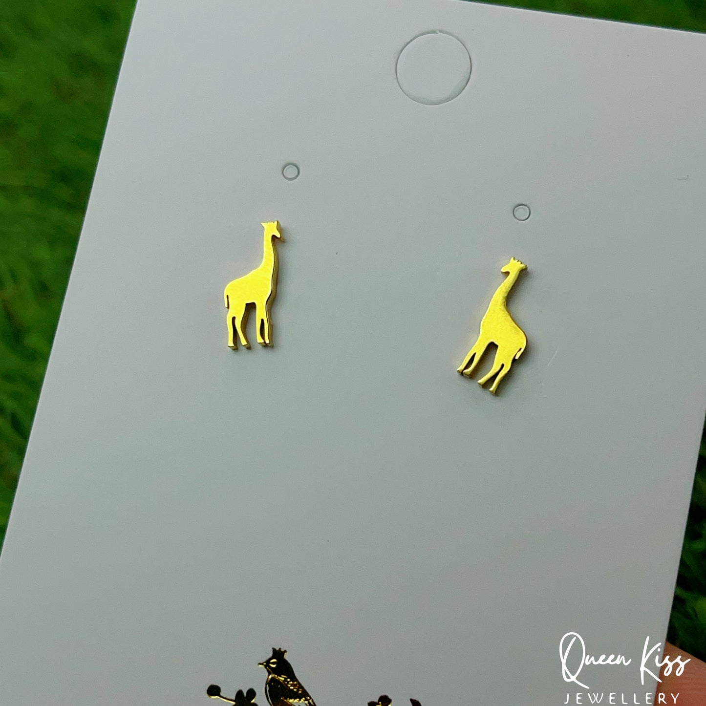 Sterling Silver 925 Stud Earrings Cute Giraffe Gold and Silver Stud Earrings Modern Studs Minimal Stud Earrings Gift for her