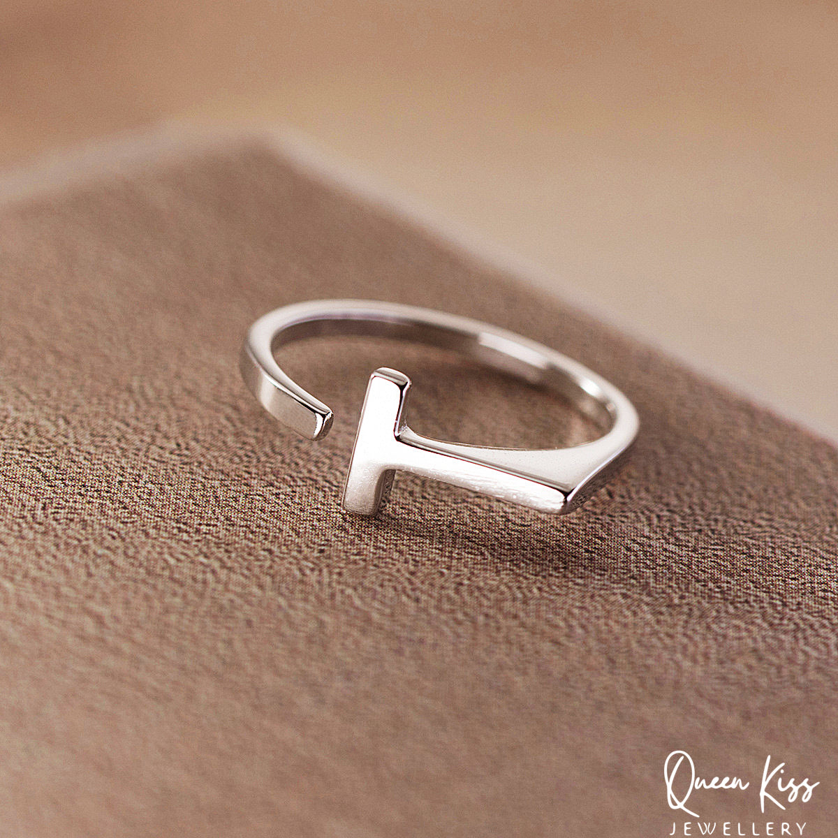 Vintage T Angle Adjustable 925 Sterling Silver Plated Ring