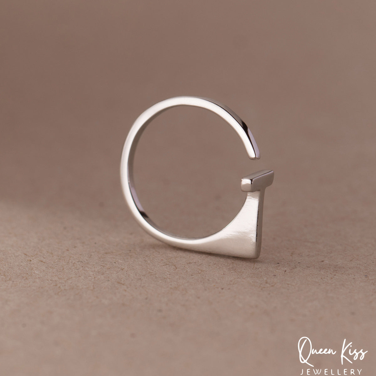 Vintage T Angle Adjustable 925 Sterling Silver Plated Ring