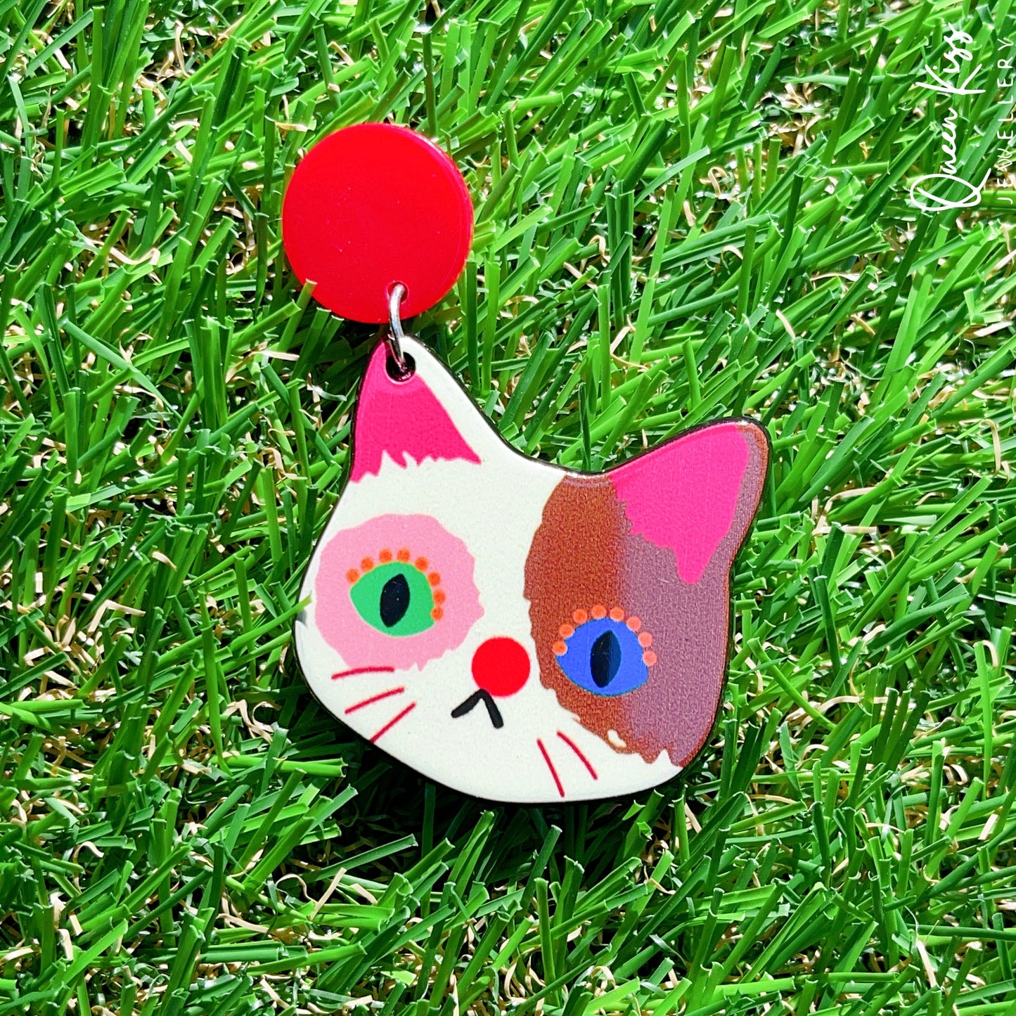 Super Light Acrylic Cute Kitty Cat Earrings - Mr. Meow!!