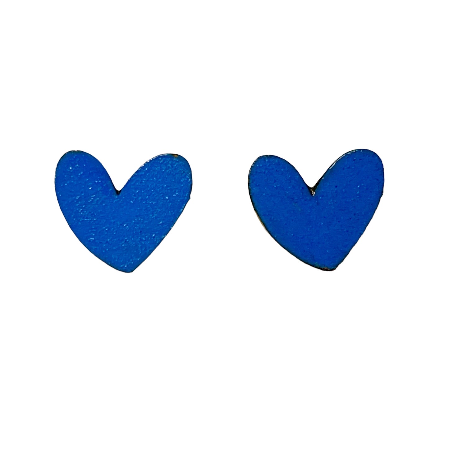 Delightful Wooden Heart Studs - Select Colour