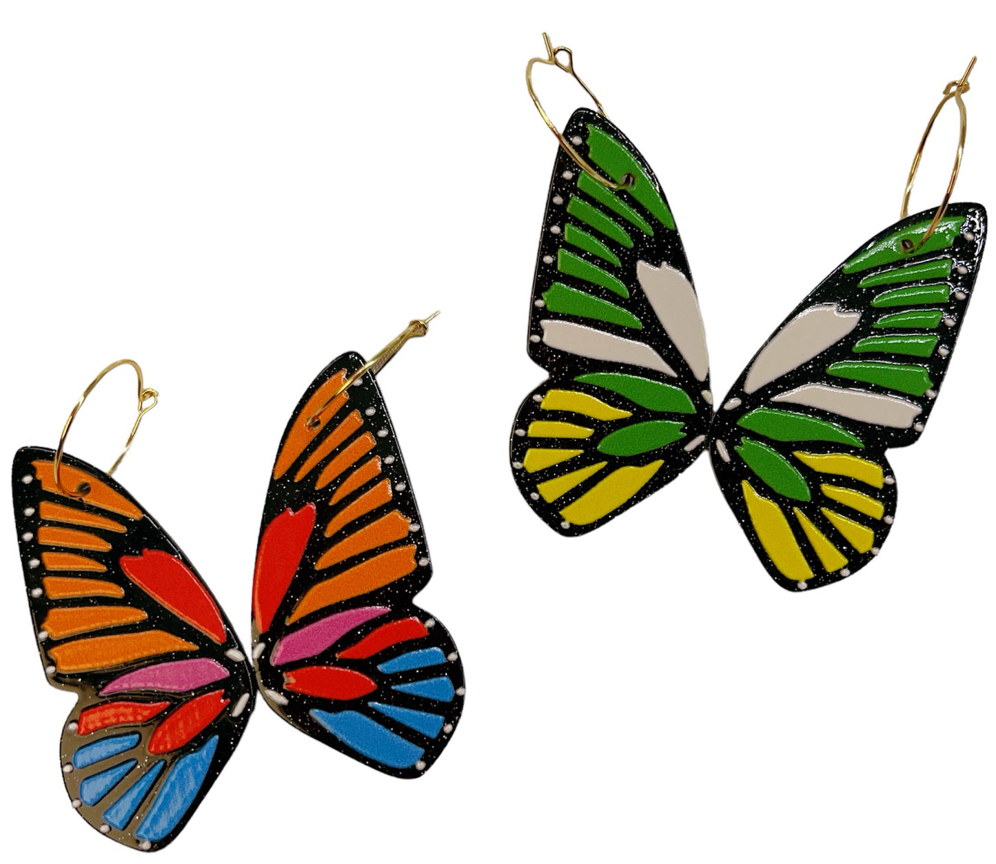 Cute Light Trendy Laser Cut Colour Romantic Butterfly Earrings - Butterfly Effect!!