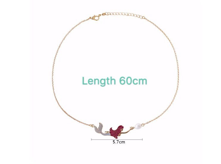 Mermaid Pearl Gold Necklace -- Daughter of the Sea!!