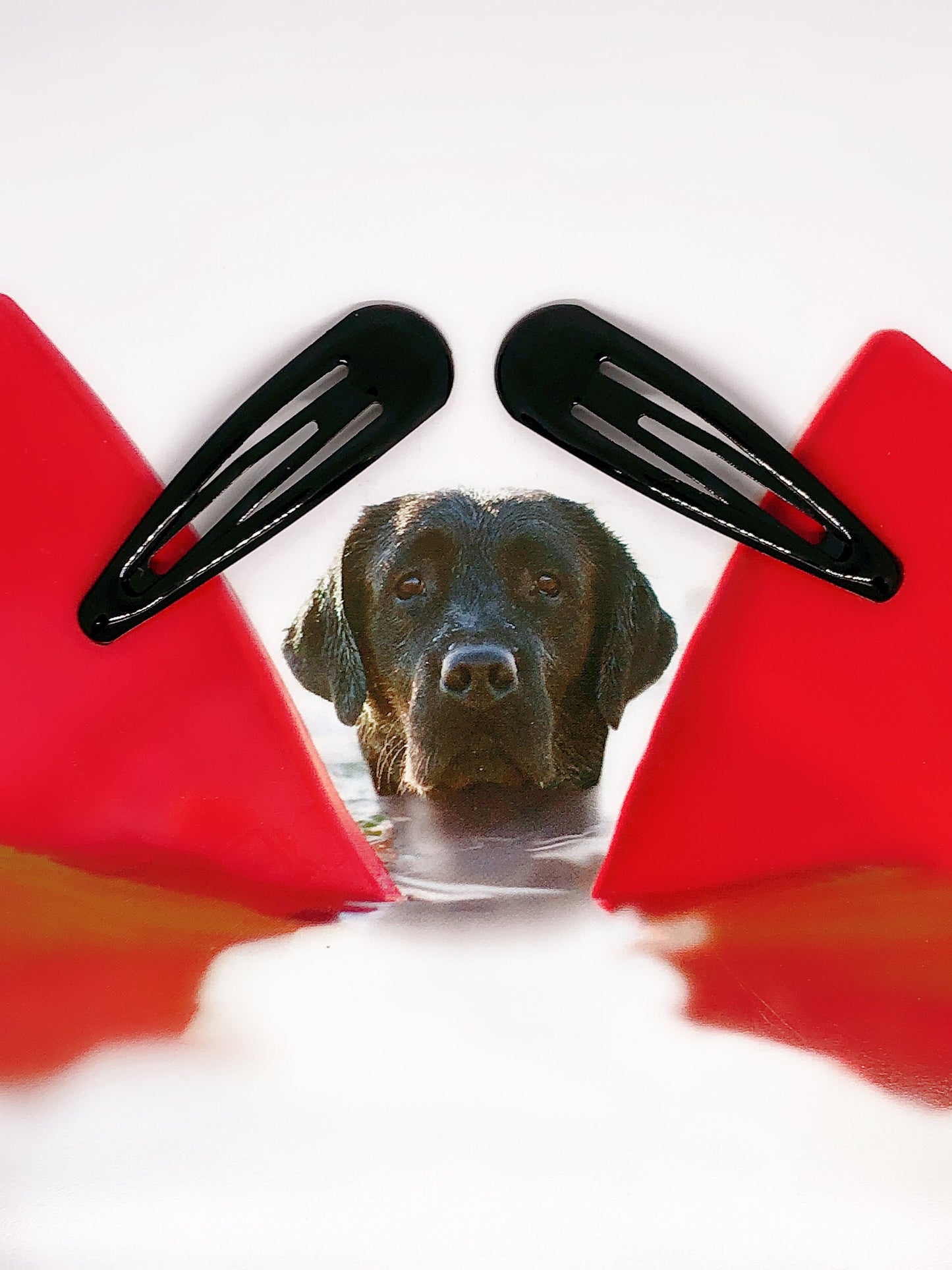 QK 2pc one pair Customized Good Quality Enamel Crafted Waterdrop Hair Clip Gift for Kid Baby Girl Woman -- Candy Family