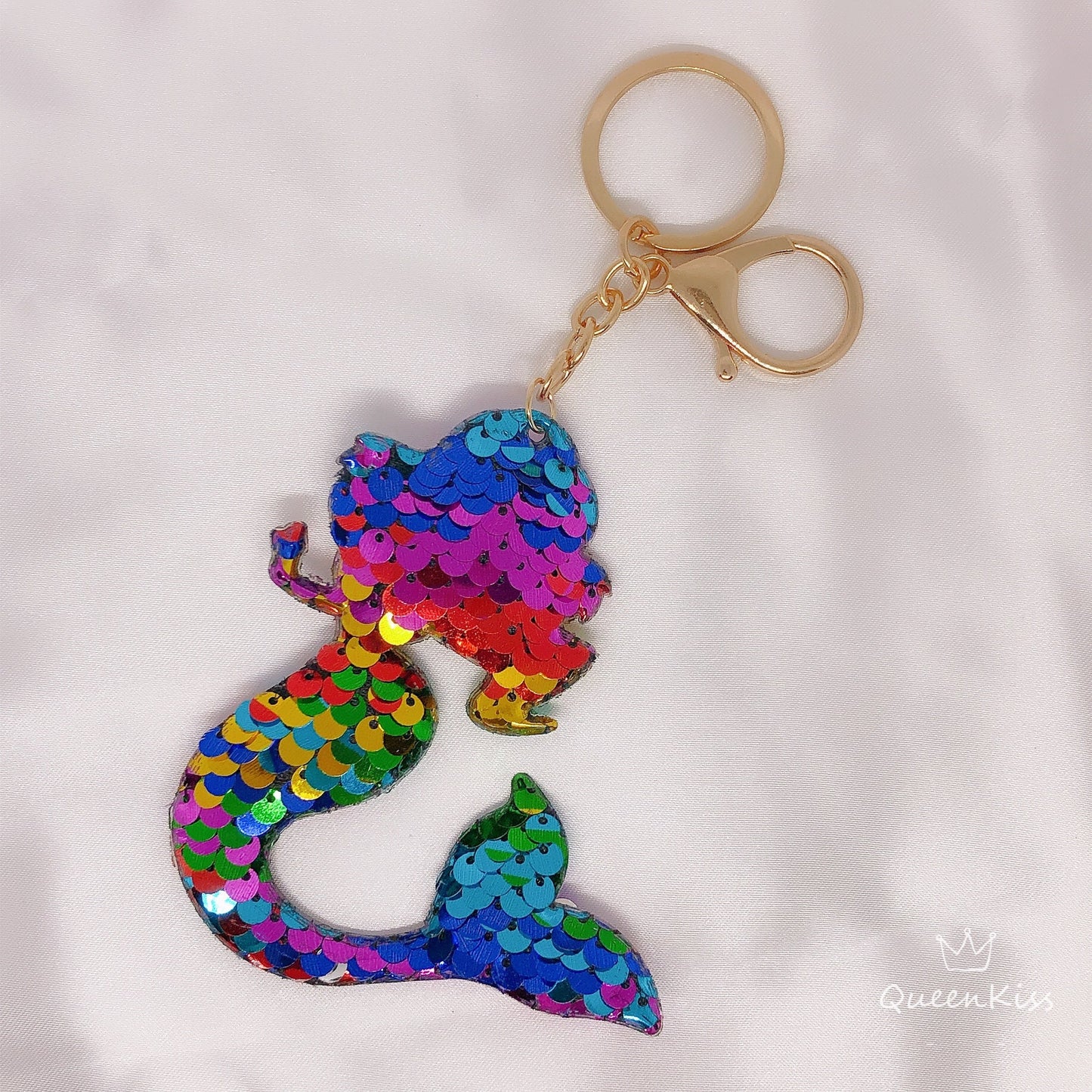 Sale!!! Gorgeous Colourful Sparkling Dazzling Shining Full Body of Lady Mermaid Keyring Key Ring Keychain - Little Lady Mermaid!!