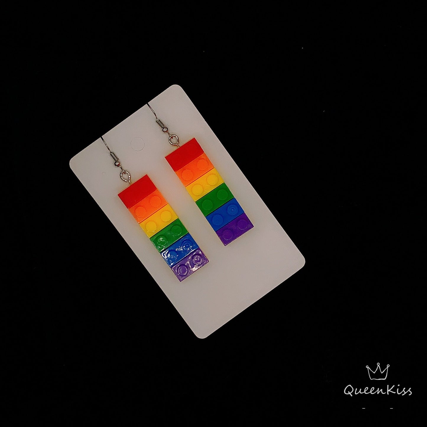 Light Colorful Rainbow Chain Funny Quiky Earrings and Necklace -- One and Only!
