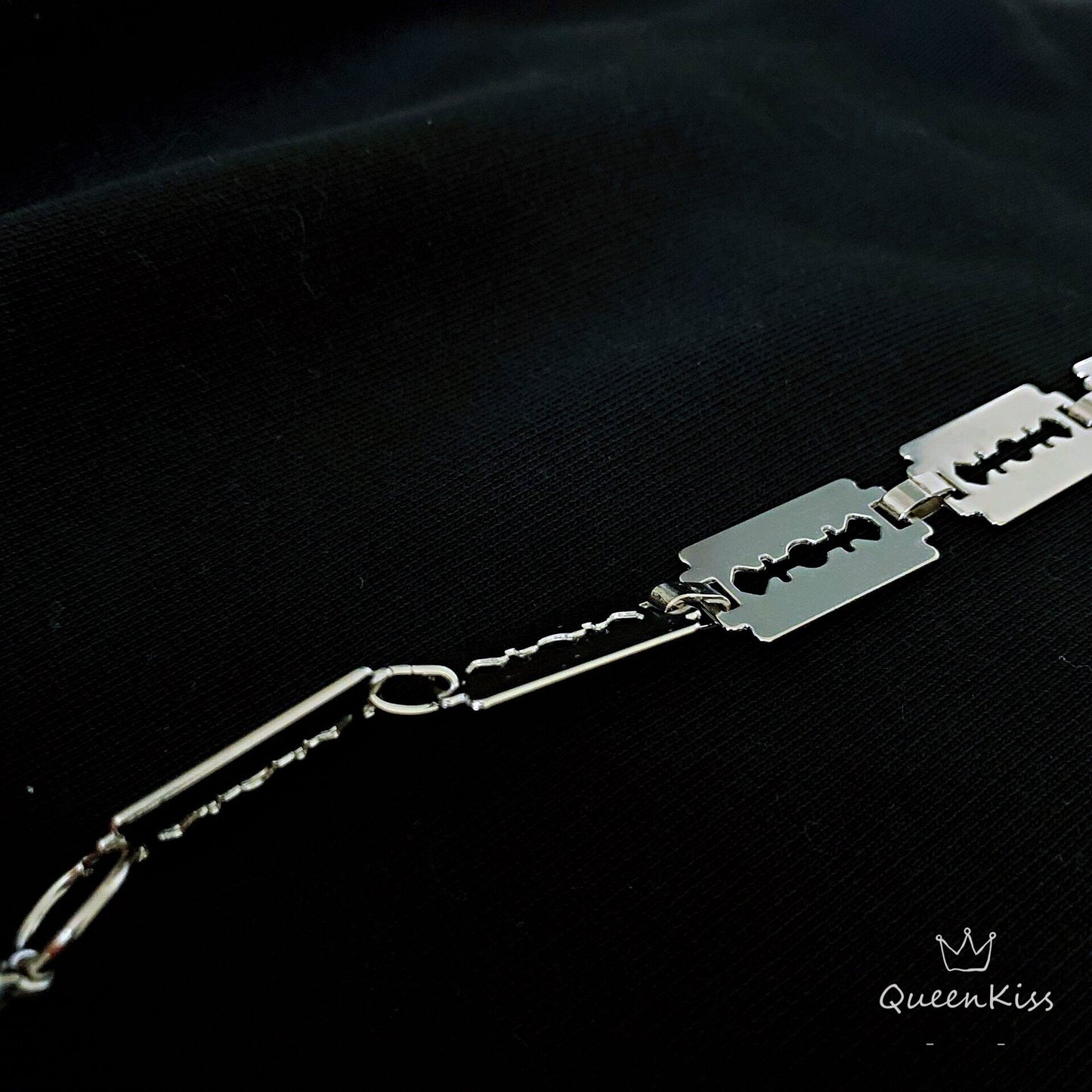 Funky Punk Stainless Steel Cool Razers Chains Silver Necklace Pants Chain -- Mr. Razer !!