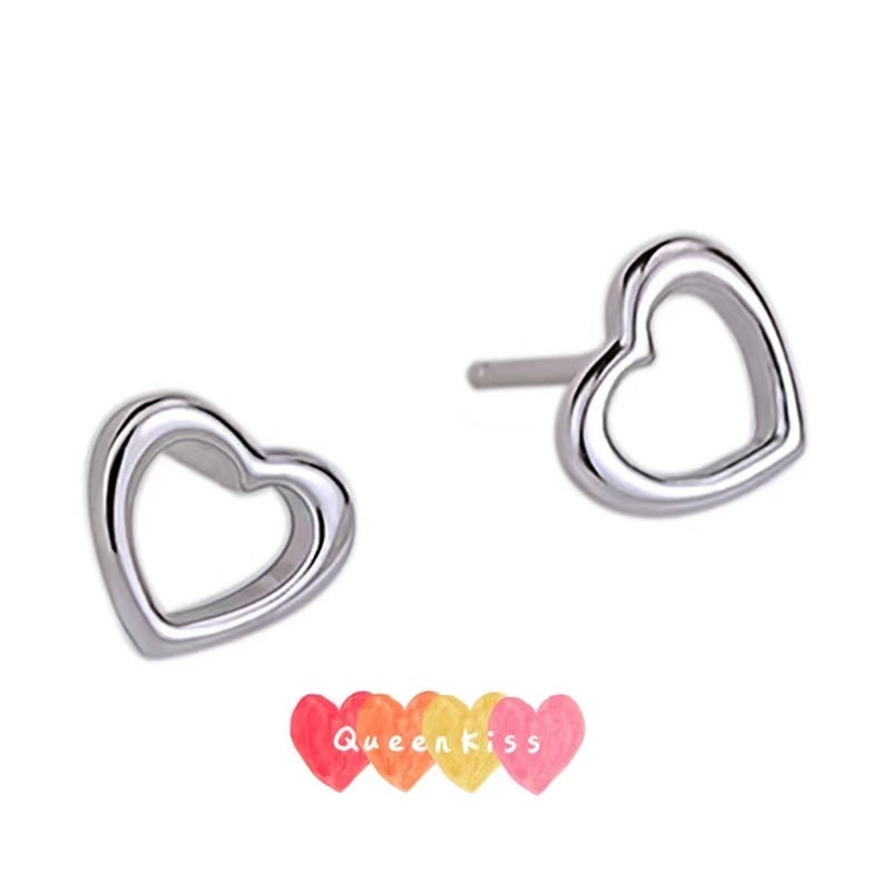 Sterling Silver 925 Stud Earrings Cute Heart Stud Earrings Modern Studs Minimal Stud Earrings Gift for her
