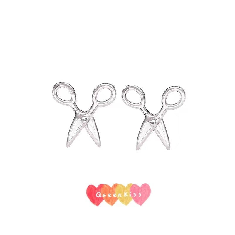 Sterling Silver 925 Stud Earrings Cute Scissors Stud Earrings Modern Studs Minimal Stud Earrings Gift for her